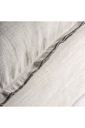 Off White Flanged Ottoman | Vical Home Bief | Oroa.com