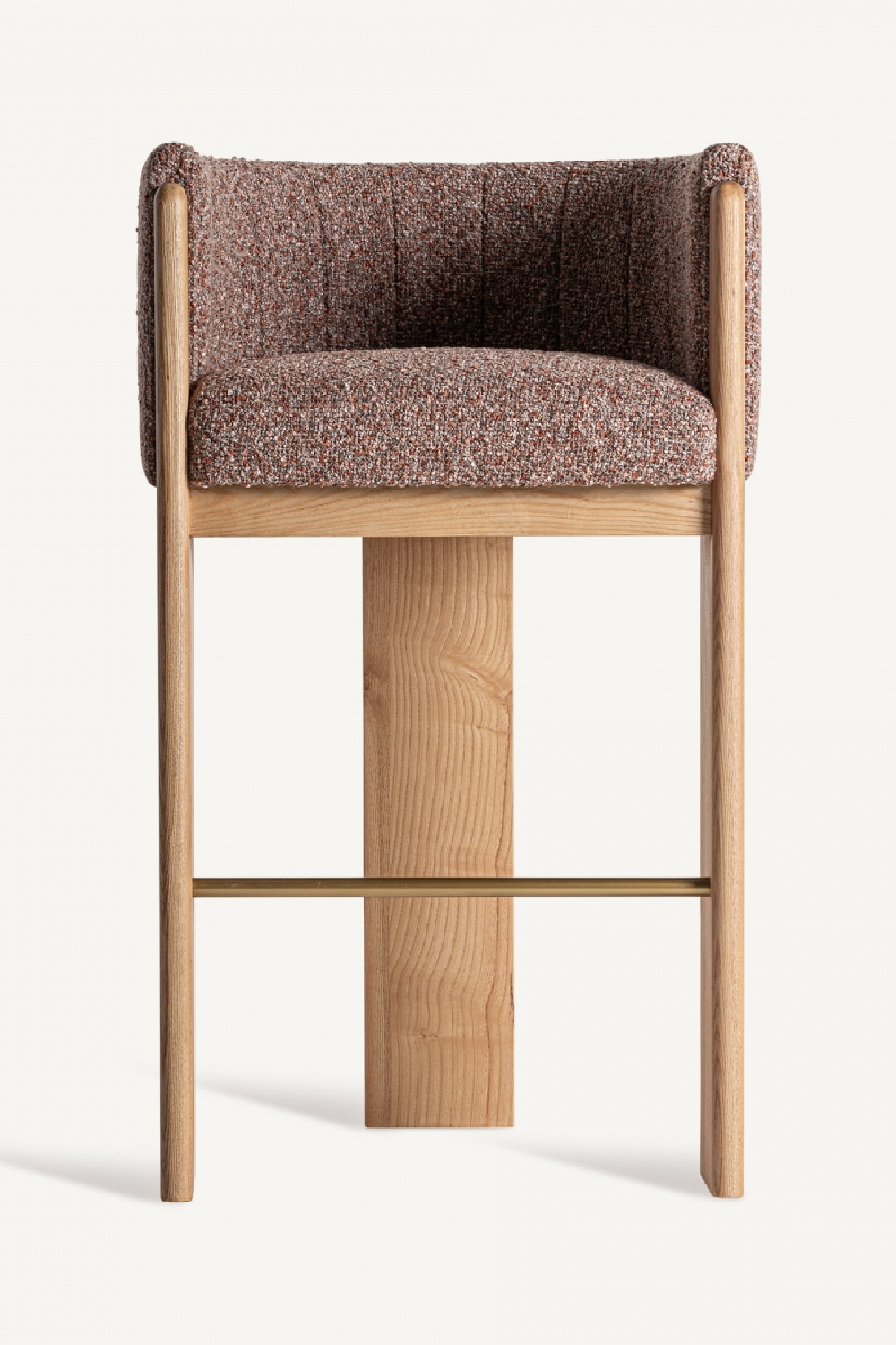 Oak Framed Curved Stool | Vical Home Sernier | Oroa.com