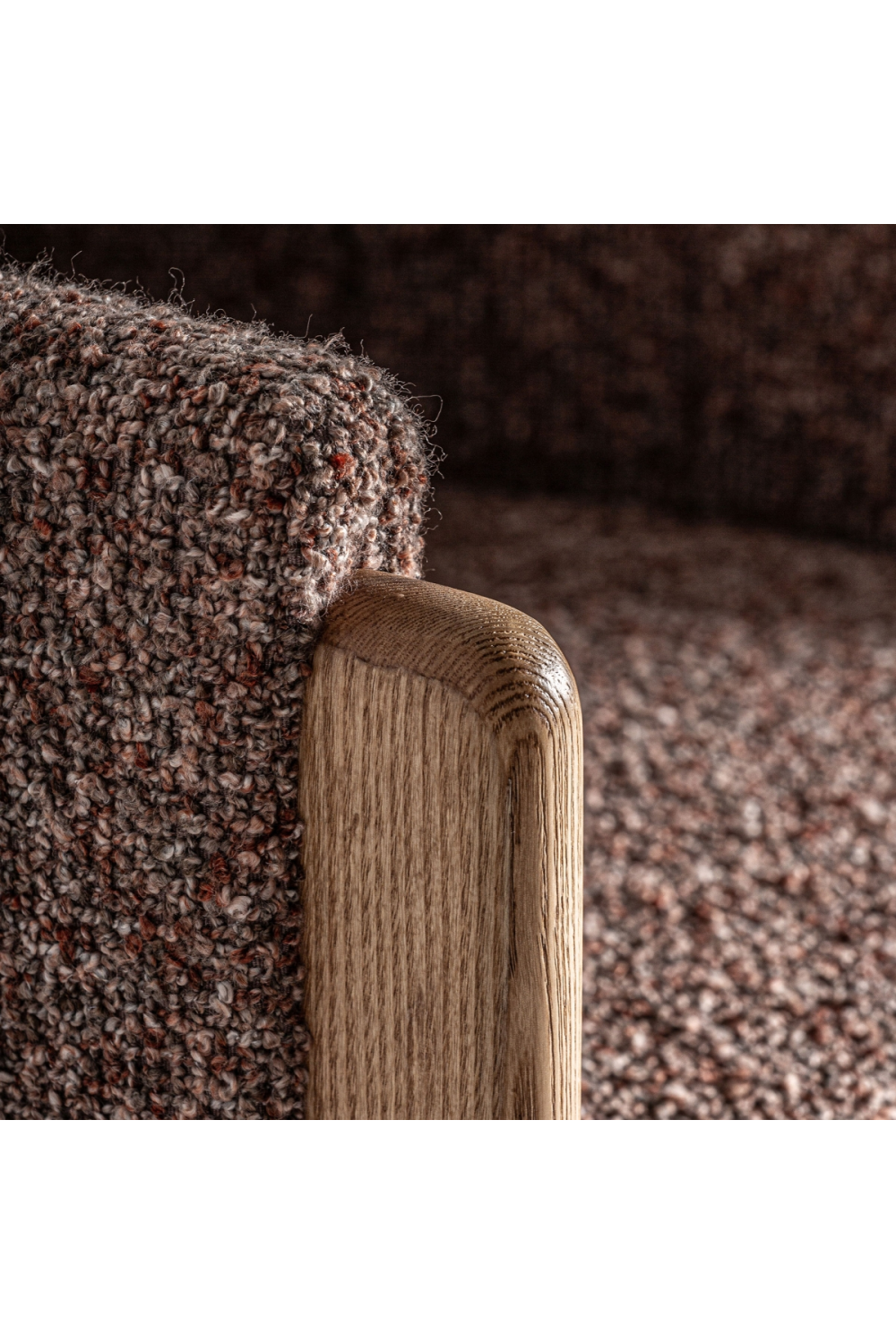 Oak Framed Curved Stool | Vical Home Sernier | Oroa.com