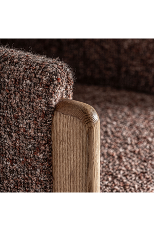 Oak Framed Curved Stool | Vical Home Sernier | Oroa.com