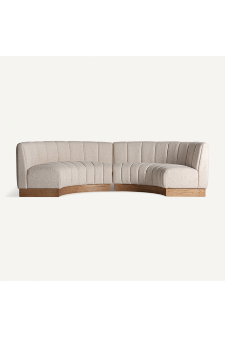 Beige Channeled Central Sofa | Vical Home Lurcy | Oroa.com