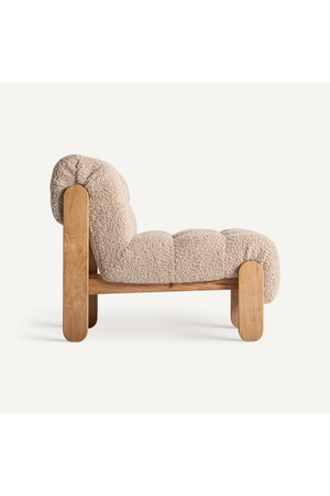 Beige Tufted Lounge Chair | Vical Home Neyprat | Oroa.com