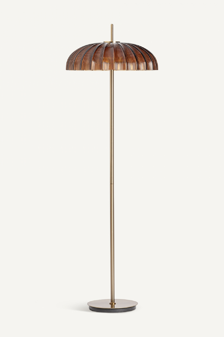 Reeded Brown Glass Floor Lamp | Vical Home | Oroa.com