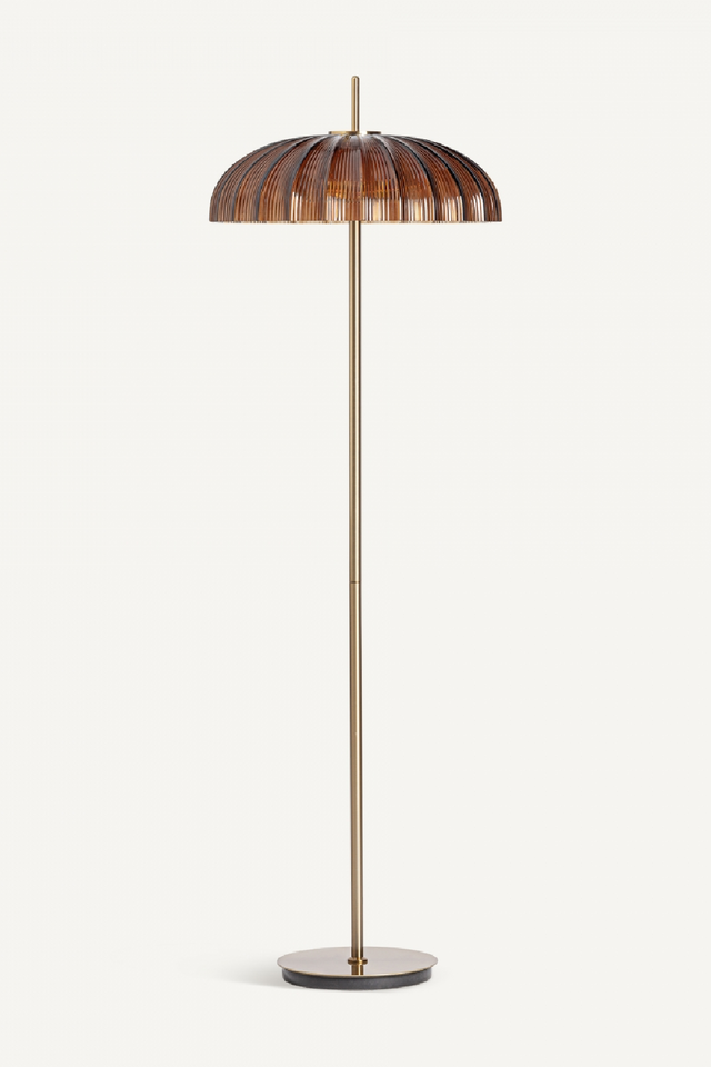 Reeded Brown Glass Floor Lamp | Vical Home | Oroa.com
