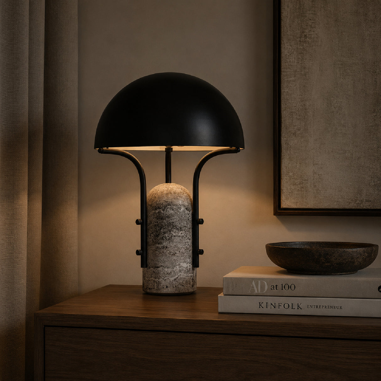   Modern European furniture - Black Dome Table Lamp - www.oroa.com | Oroa.com