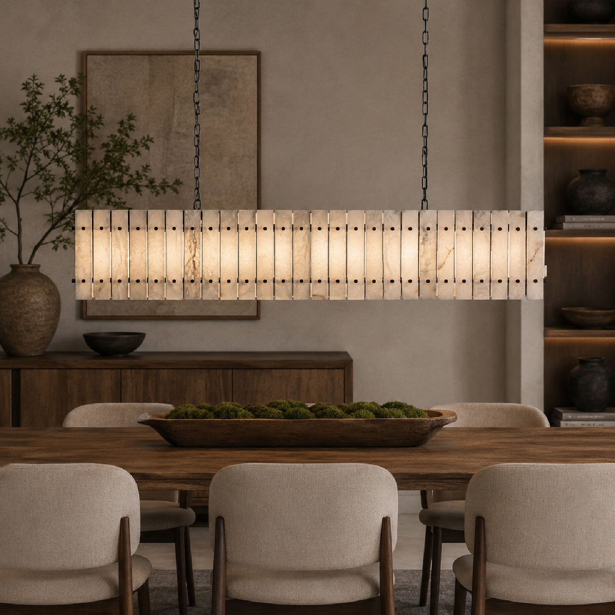   Modern European furniture - Gray Marble Linear Pendant Light - www.oroa.com | Oroa.com