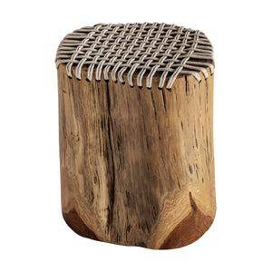   White Rope Wooden Side Table | Oroa.com