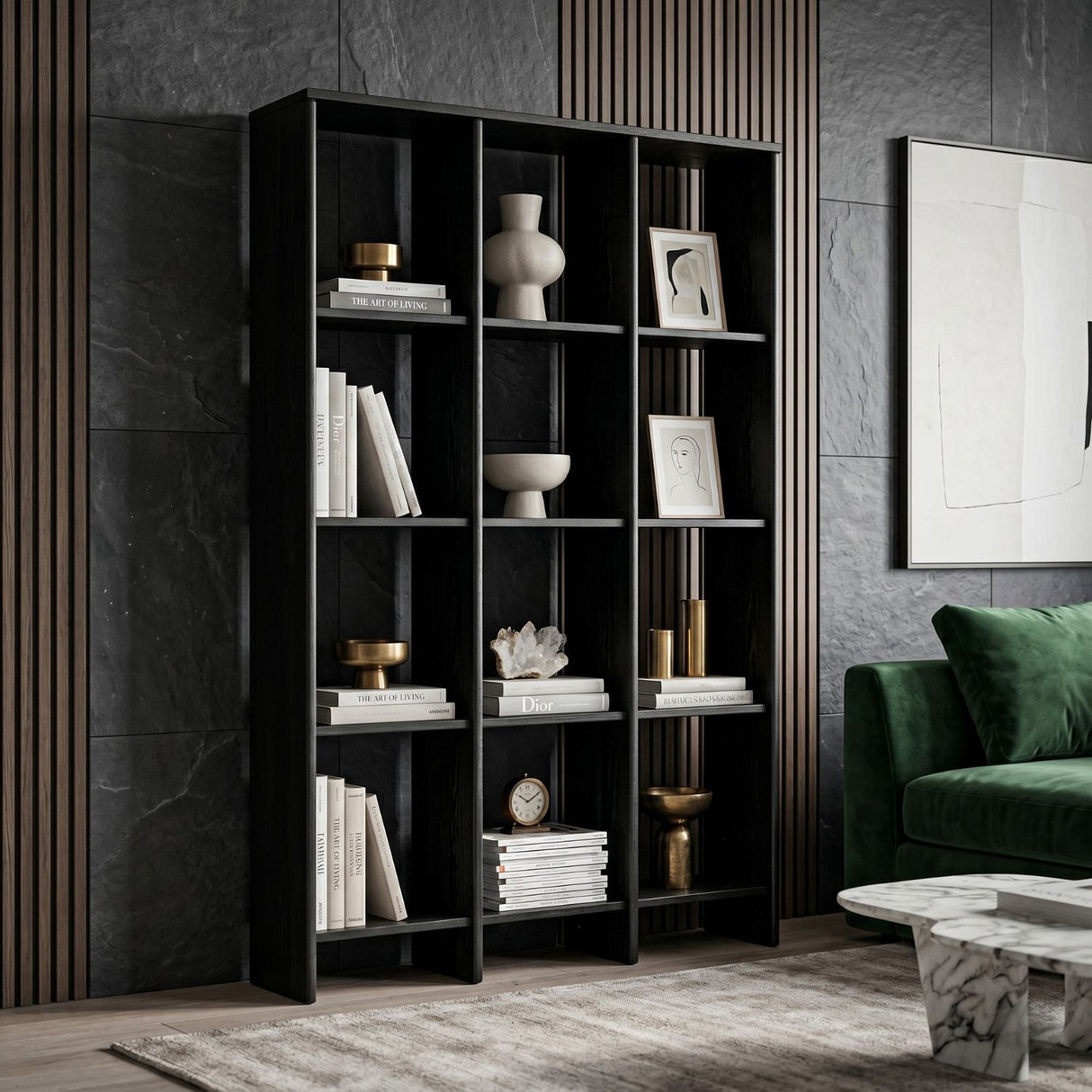   Modern furniture - Black Mango Wood Shelf S - www.oroa.com | Oroa.com