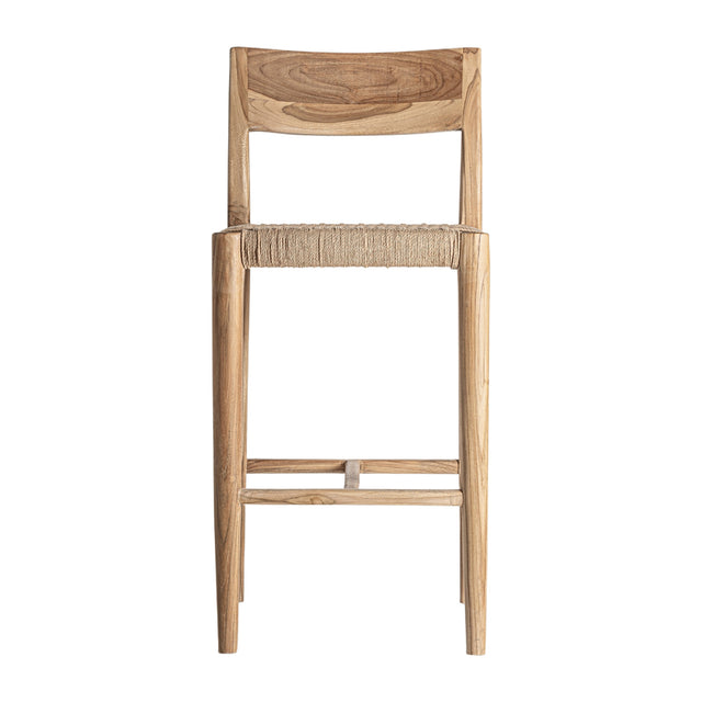 Modern European furniture - Brown Teak Counter Stool - www.oroa.com
