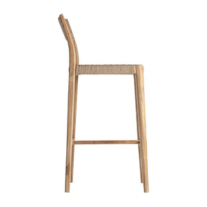   Modern European furniture - Brown Teak Bar Stool - www.oroa.com | Oroa.com
