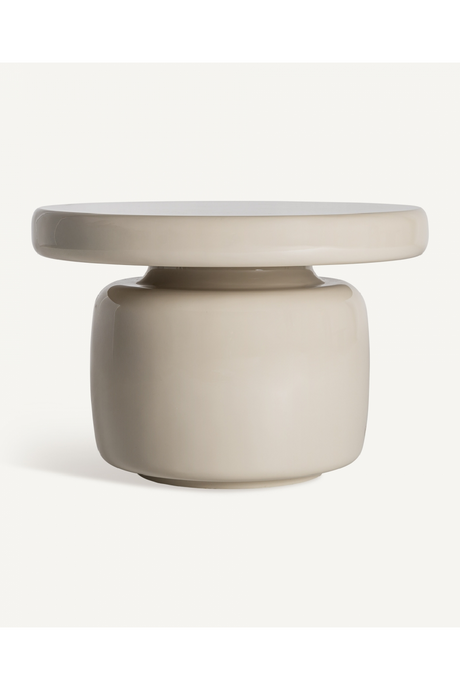 White Fiber Glass Side Table | Vical Home Zorbig | Oroa.com