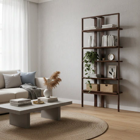   Brown Wooden Bookcase | Oroa.com