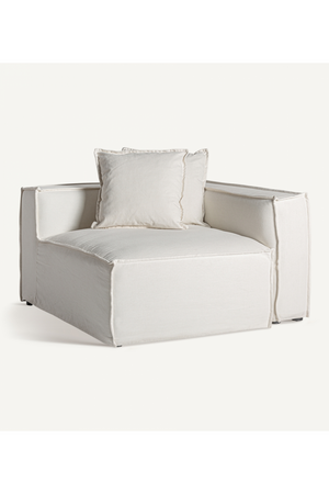 White Linen Right Corner Sofa | Vical Home Virolle | Oroa.com