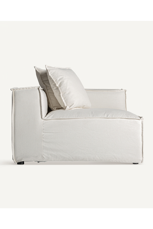 White Linen Right Corner Sofa | Vical Home Virolle | Oroa.com