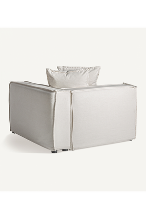 White Linen Right Corner Sofa | Vical Home Virolle | Oroa.com