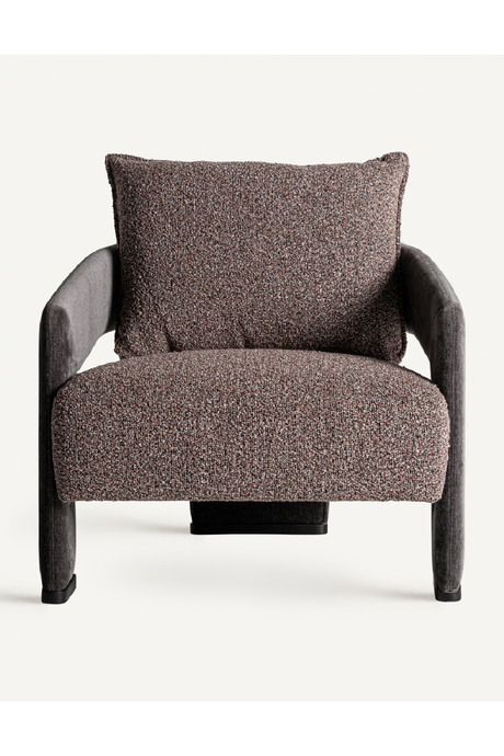 Brown Padded Lounge Armchair | Vical Home Brakel | Oroa.com