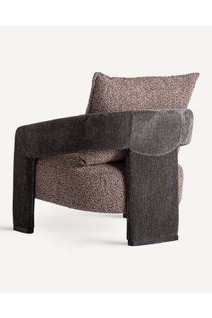 Brown Padded Lounge Armchair | Vical Home Brakel | Oroa.com