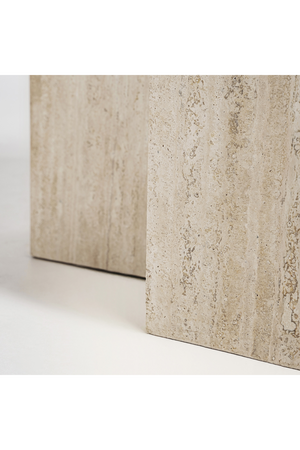   Triple Hexagon Travertine Side Table | Oroa.com