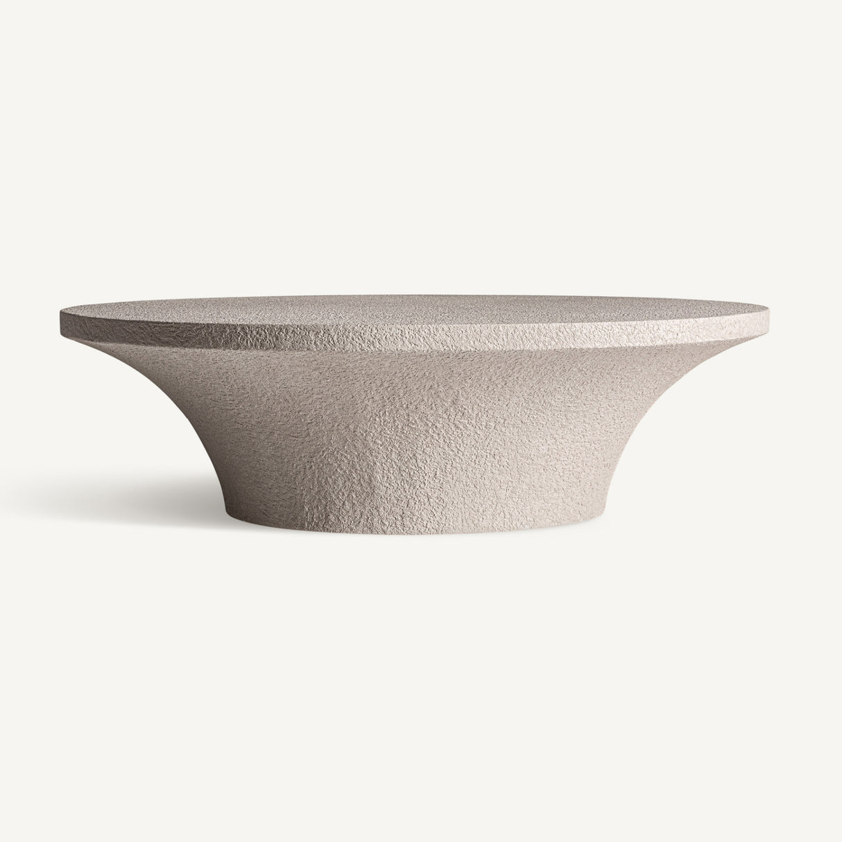   Beige Cement Round Coffee Table | Oroa.com