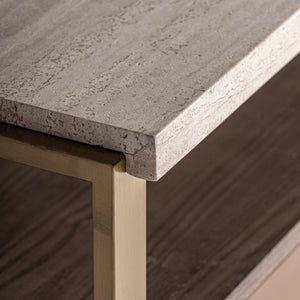   Gold 2-Drawer Bedside Table | Oroa.com