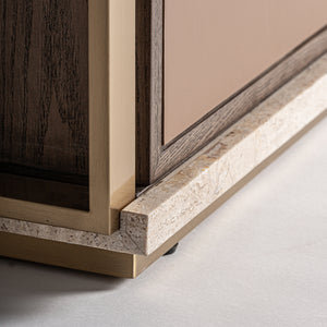   Gold 2-Drawer Bedside Table | Oroa.com