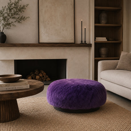   Modern European furniture - Round Purple Ottoman - www.oroa.com | Oroa.com
