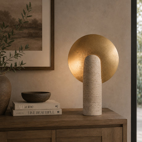   Modern European furniture - Beige Marble Table Lamp - www.oroa.com | Oroa.com