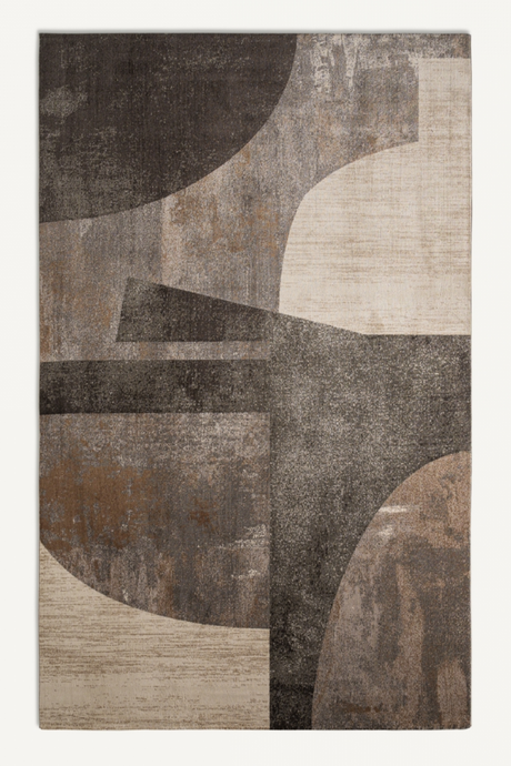 Brown Geometric Patterned Carpet 11' x 7'8" | Vical Home Dora | Oroa.com