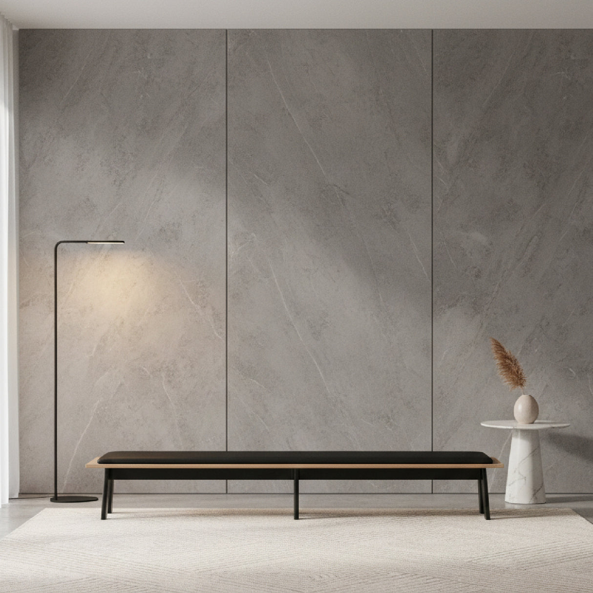   Black Wooden Bench | Oroa.com