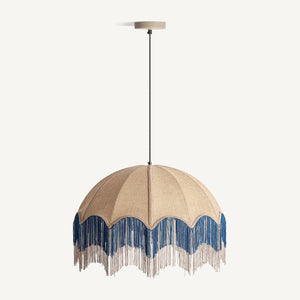   Modern European furniture - Beige Jute Fringed Pendant Lamp - www.oroa.com | Oroa.com