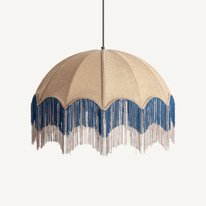   Modern European furniture - Beige Jute Fringed Pendant Lamp - www.oroa.com | Oroa.com