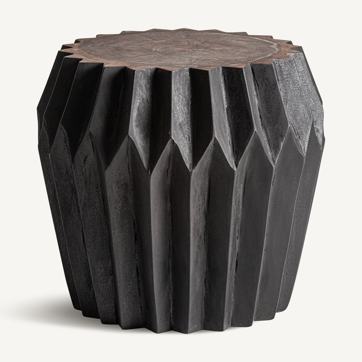  Black Wooden Faceted Side Table | Oroa.com