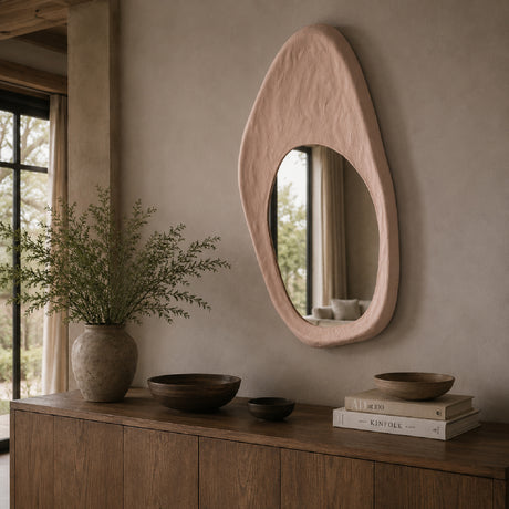   Modern European furniture - Pink Organic-Shaped Mirror - www.oroa.com | Oroa.com