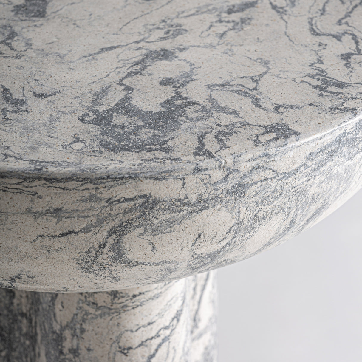   Gray Terrazzo Round Side Table | Oroa.com