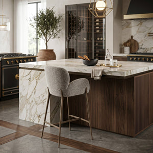   Gray Cotton Counter Stool | Oroa.com