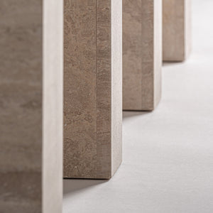   Beige Travertine Arched Console Table | Oroa.com