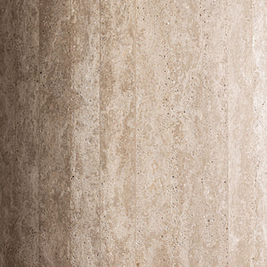   Beige Travertine Round Dining Table | Oroa.com