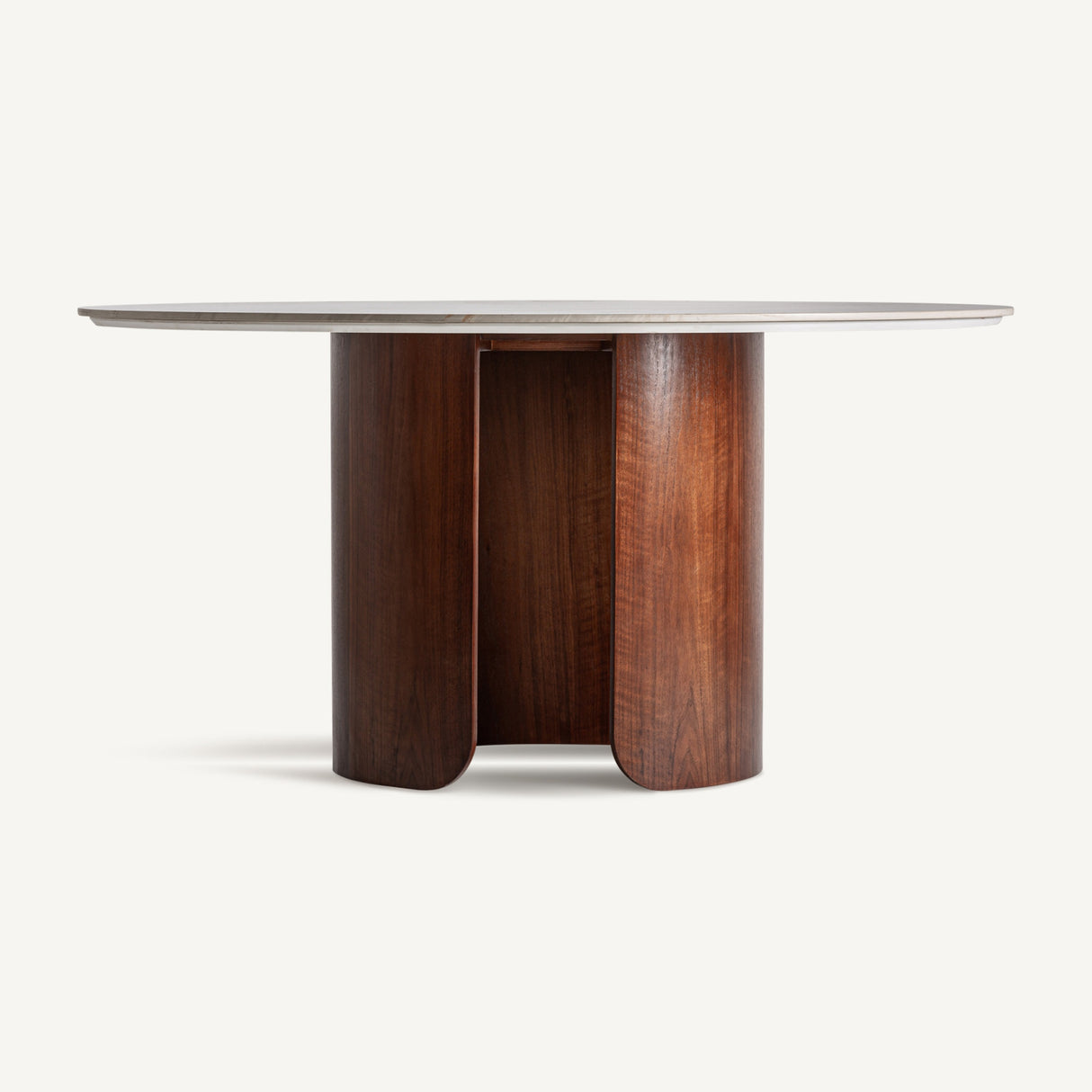   Round White Porcelain Dining Table | Oroa.com