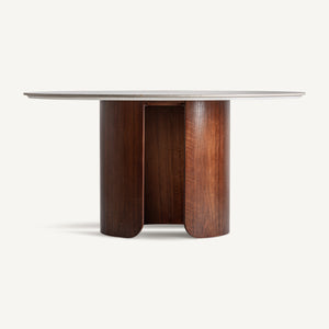   Round White Porcelain Dining Table | Oroa.com