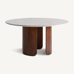   Round White Porcelain Dining Table | Oroa.com
