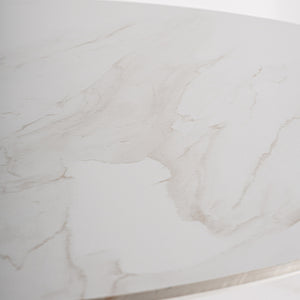   Round White Porcelain Dining Table | Oroa.com