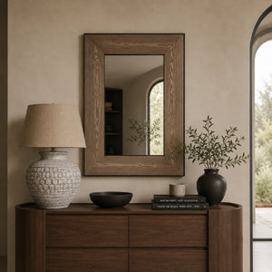   Brown Ash Rectangular Mirror | Oroa.com