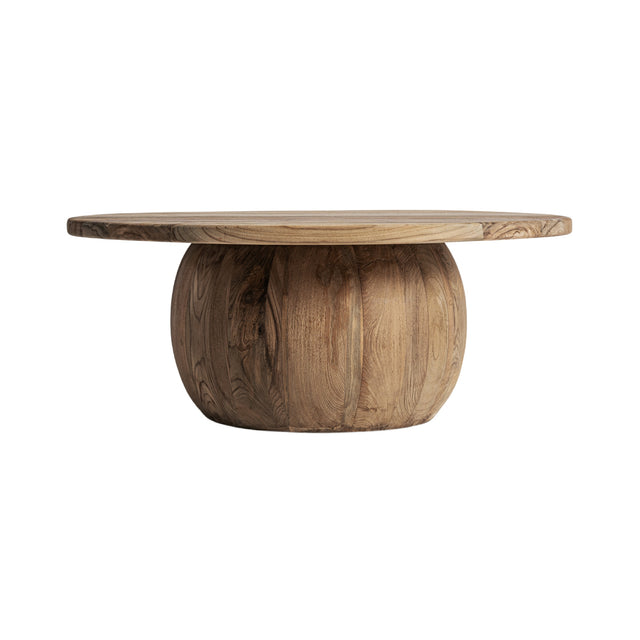 Modern furniture - Round Teak Wood Coffee Table - www.oroa.com