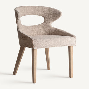   Beige Cutout Back Dining Chair | Oroa.com