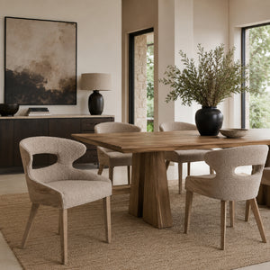   Beige Cutout Back Dining Chair | Oroa.com