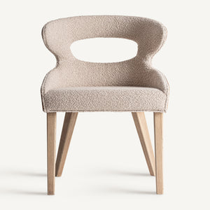   Beige Cutout Back Dining Chair | Oroa.com