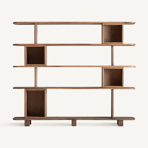   Modern European furniture - Oak Wood Staggered Bookcase - www.oroa.com | Oroa.com