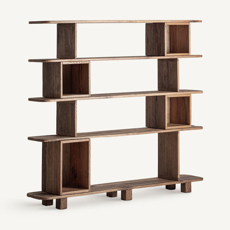   Modern European furniture - Oak Wood Staggered Bookcase - www.oroa.com | Oroa.com