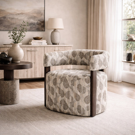   Modern European furniture - Gray Printed Accent Chair - www.oroa.com | Oroa.com