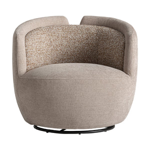   Modern European furniture - Beige Chenille Swivel Chair - www.oroa.com | Oroa.com